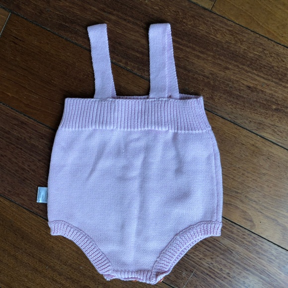 Ashmi & Co. Never Worn Pink Knit Baby Romper with Button Details - Picture 10 of 12